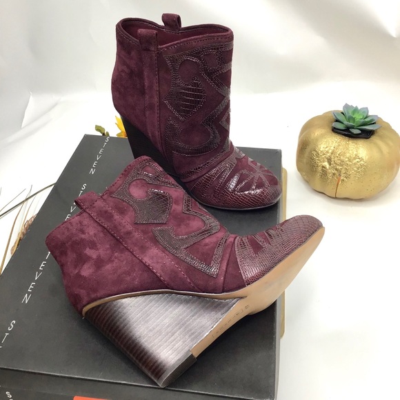Steven STEVE MADDEN |  Mitch Wine Suede Western Boots - Picture 5 of 16